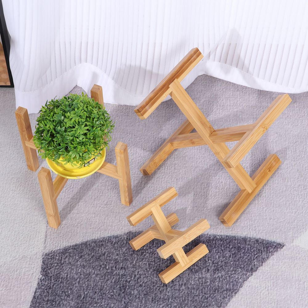 Wood Flowerpot Holder Floor-St - Bonsai Garden Display Stands 评论和价格