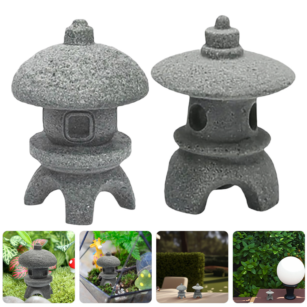 2Pcs Realistic Japanese Stone  - Bonsai Zen Garden Set 评论和价格