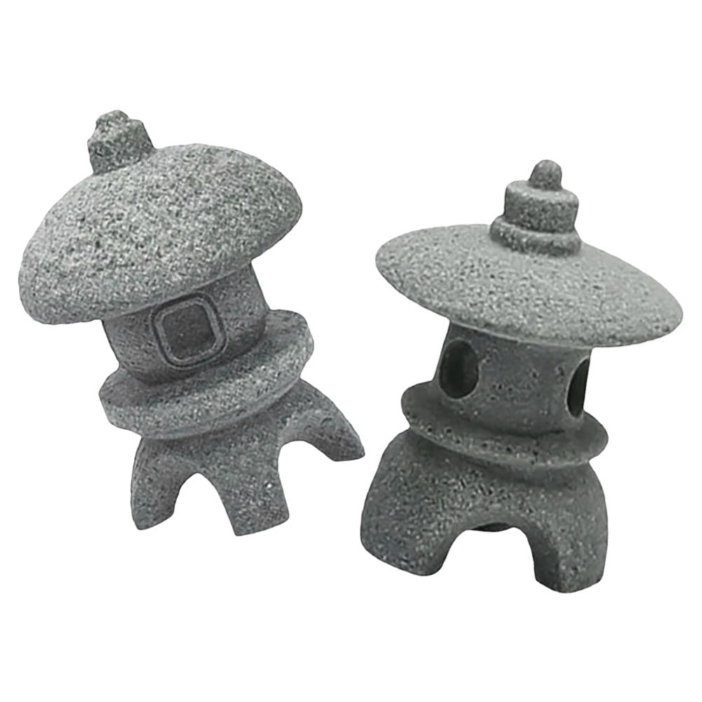 2Pcs Realistic Japanese Stone  - Bonsai Zen Garden Set 评论和价格