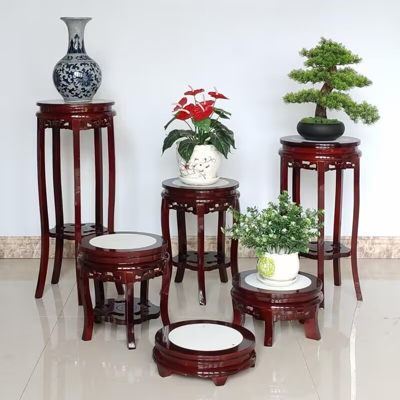 Ebony Wood Round Table Crafts  - Bonsai Garden Display Stands 评论和价格