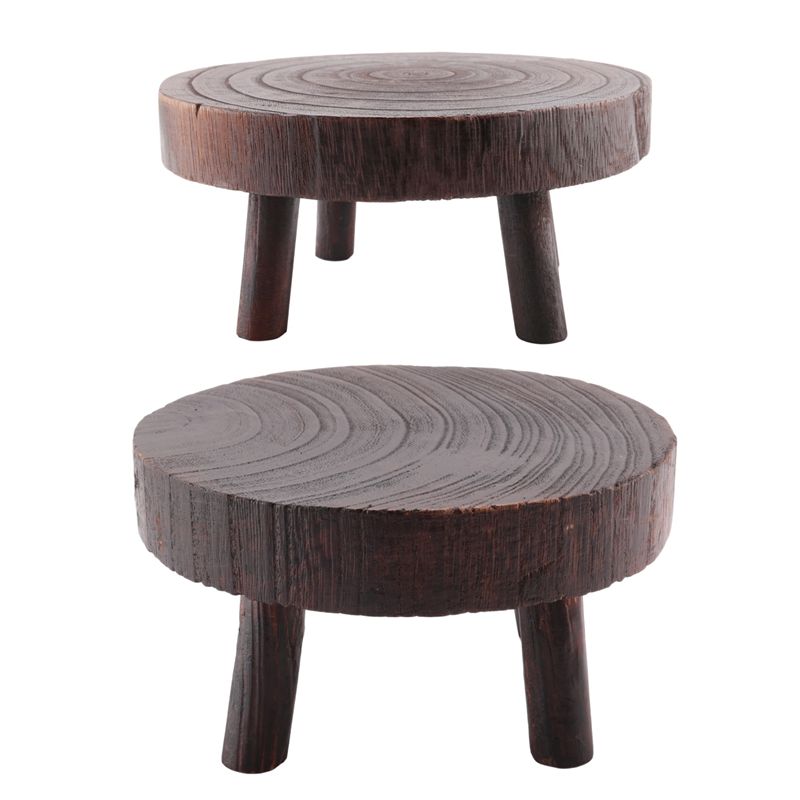 ABHU 2Pcs Mini Wooden Stool Fl - Bonsai Garden Display Stands 评论和价格