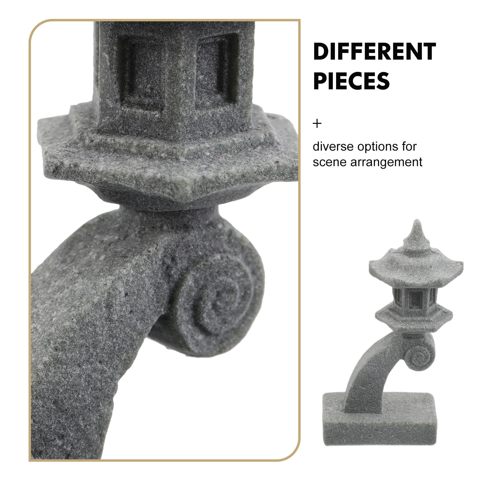 6Pcs Japanese Stone Lantern Pa - Bonsai Zen Garden Set 评论和价格
