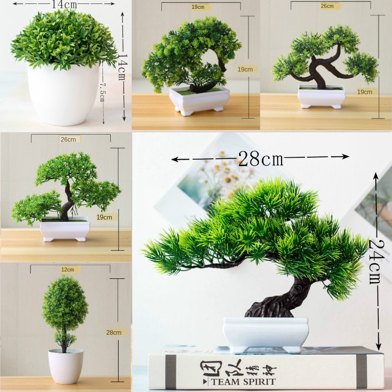 New Green Artificial Plants Bo - Bonsai Garden Sushi 评论和价格