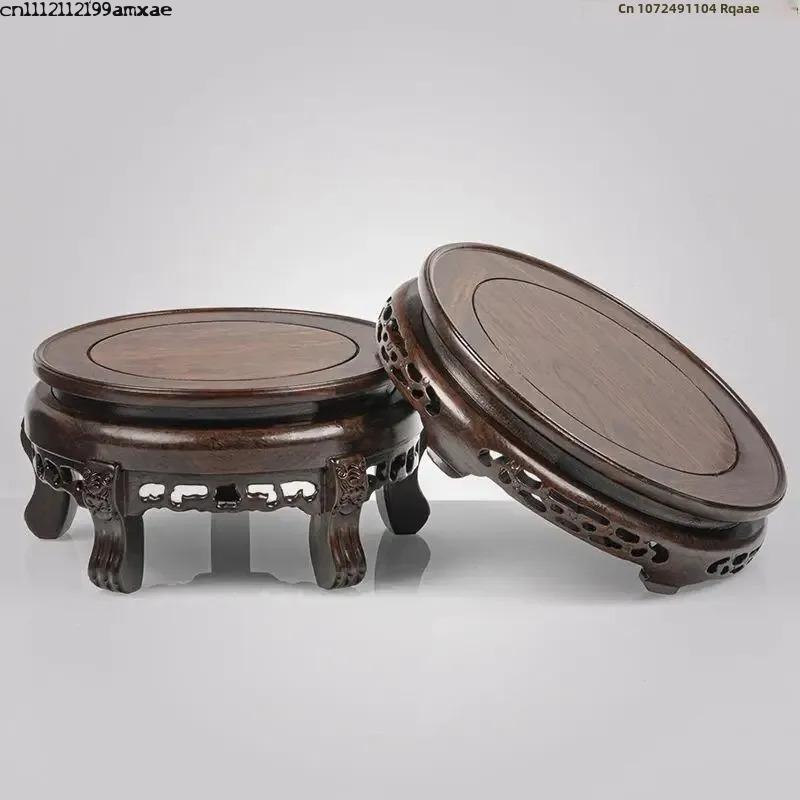 Ebony Wood Round Table Crafts  - Bonsai Garden Display Stands 评论和价格
