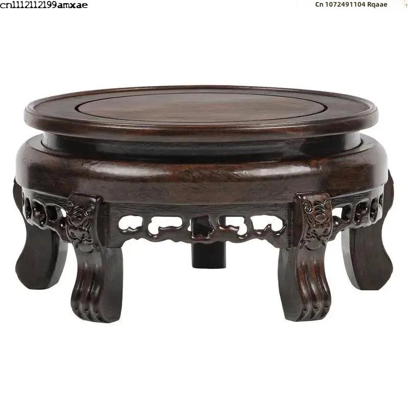 Ebony Wood Round Table Crafts  - Bonsai Garden Display Stands 评论和价格